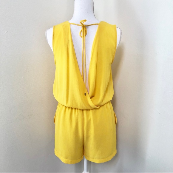 Zara | Yellow Open Back Romper S - Picture 4 of 8